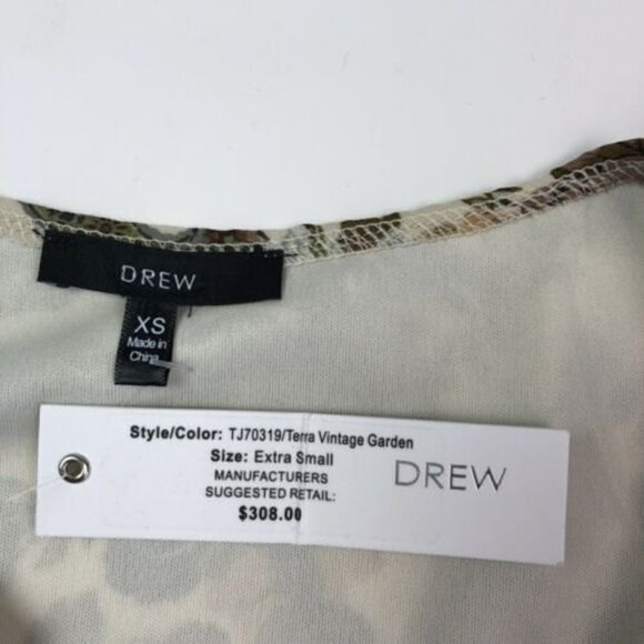 NWT Drew Floral Paisley asymmetric Wrap Dress XS Ruffled Cottagecore Fairy - Picture 5 of 10